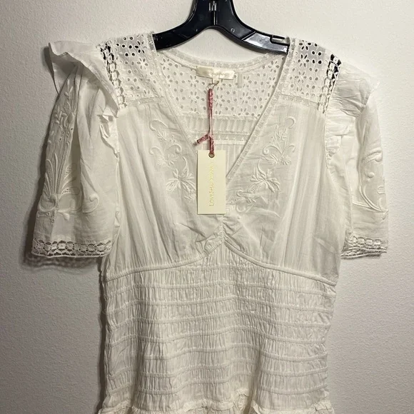 LoveShackFancy Rena Dress in Antique White NWT - Picture 5 of 10